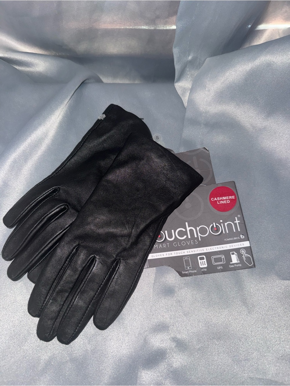 Black Leather Cashmere-Lined Women’s Gloves